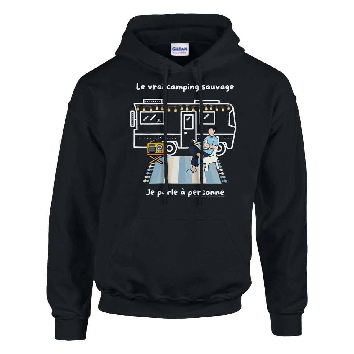 Unisex Hoodie | Le vrai camping v2.0
