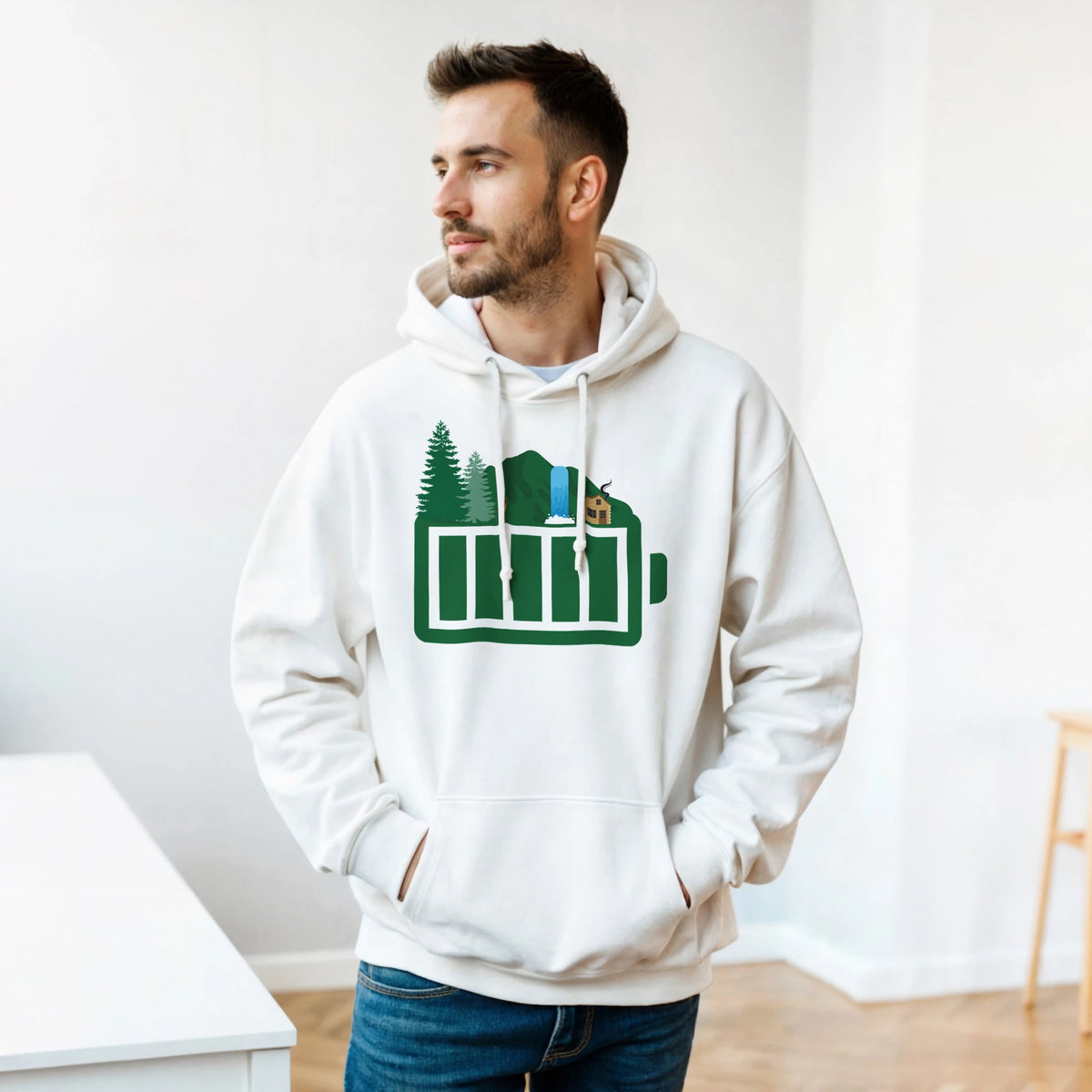 Unisex Hoodie | Recharge tes batteries